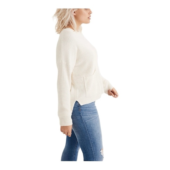 Madewell Women's Cream Crew Neck Sweater - Picture 1 of 7